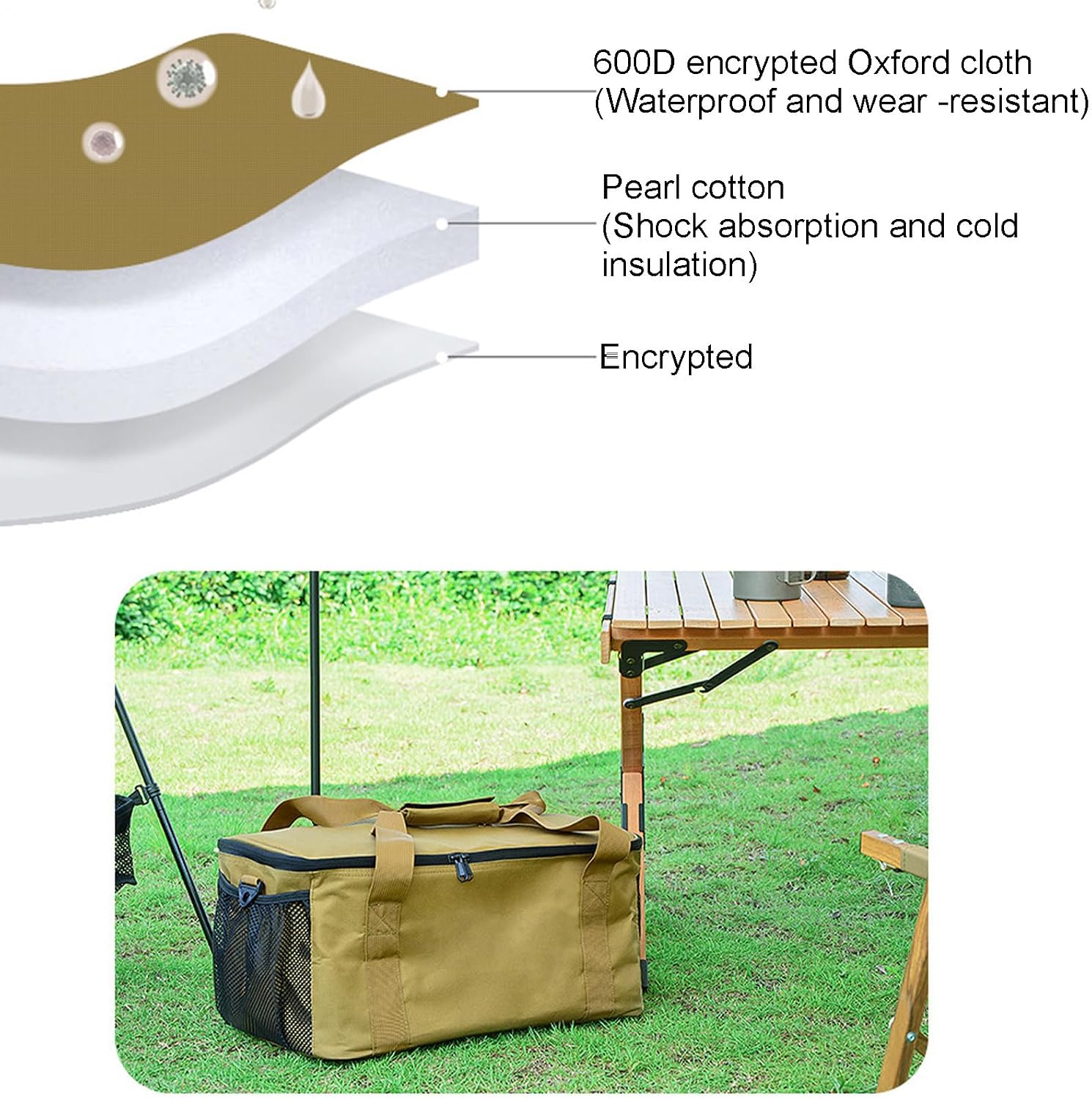 Outdoor Camping Storage Bag Large Capacity Ground Tool Organizers Canister