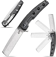 Vista 1 de Eafengrow EF941 EDC Cuchillo plegable de bolsillo D2 Hoja de acero G10 Mango Clip de bolsillo con bloqueo de forro de seguridad para acampar Negro