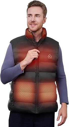 AVIDIA Heated Vest for men with Battery Pack, Rechargeable, Lightweight Fast Heating, Ideal Christmas Gifts for Him
