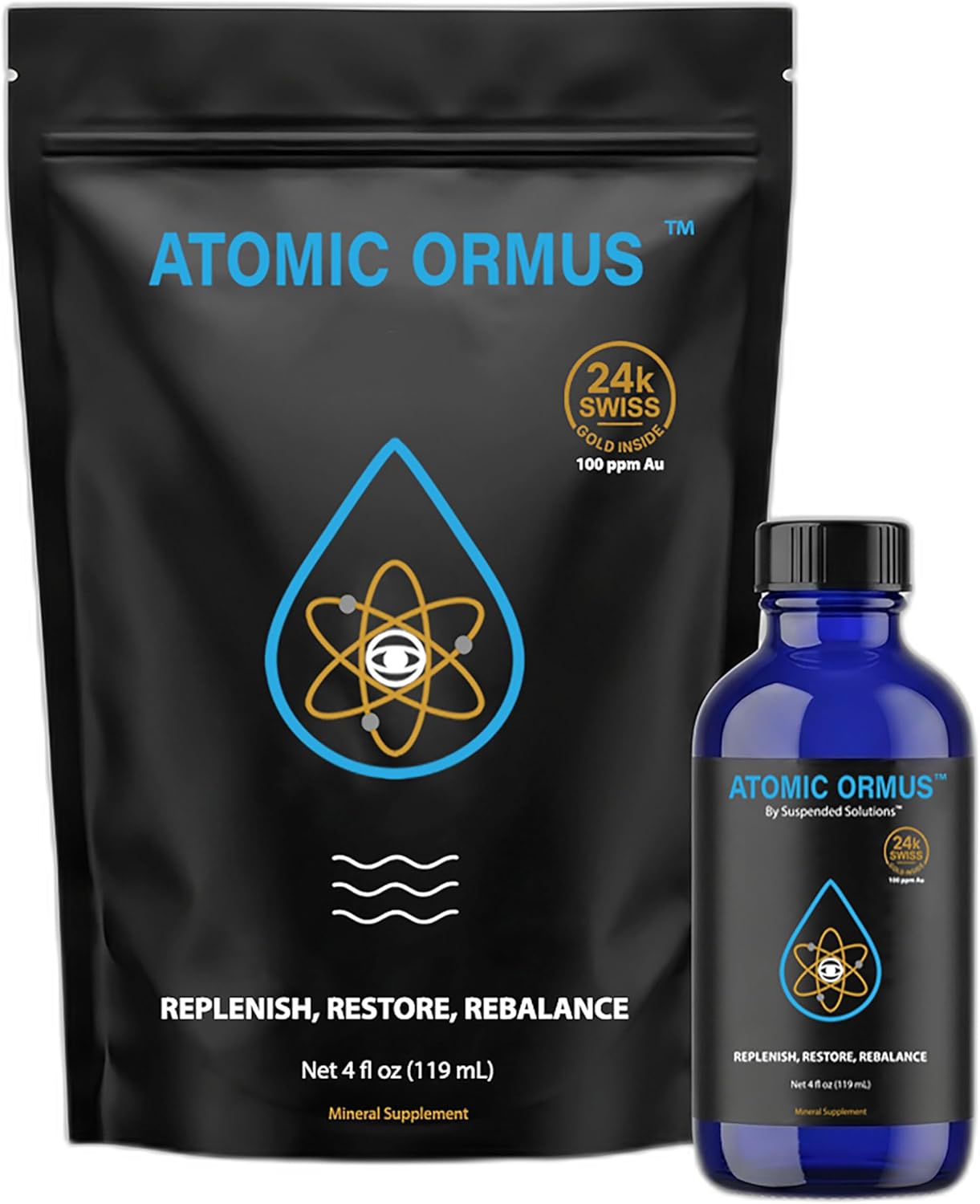 Liquid- Atomic ORMUS – 4oz – Monoatomic Gold Ormus – Memory AID, ENERGETICALLY Enhanced, REJUVENATING, Increased Energy, Stamina, Vitality – Gold, Platinum, Iridium