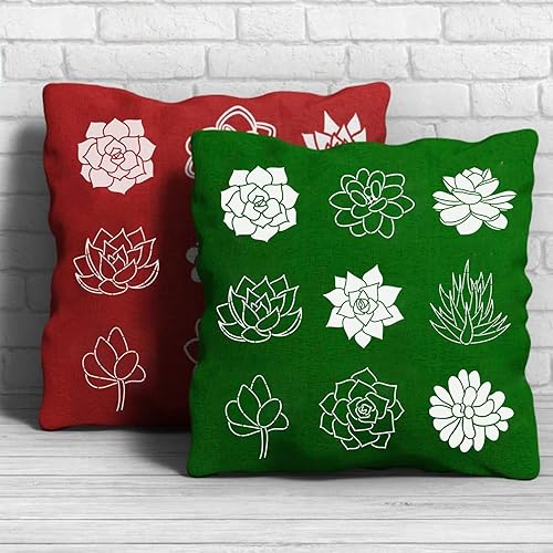 Miniatura 4 de Plantillas de flores de 8 pulgadas, plantillas de suculentas, plantillas de dibujo floral, plantillas de flores para pintar en pared de madera,