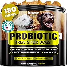 Probiotics Chews for Dogs w/Digestive Enzymes - Dog Probiotics to Support Gut Health, Alleviate Dog Itch, Soothe Itchy Skin, Dog Allergy Relief - Good for Immunity &amp; Dog Itching Skin Relief -180 ct