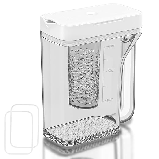 Upgraded DA97-17395B Refrigerator Water Pitcher Compatible with Samsung Water Pitcher for Fridge Door Replacement Leak-Proof Samsung Fridge Reservoir RF28R7351SR RF28R7351SG RF28R6301SR RF22R7351SR