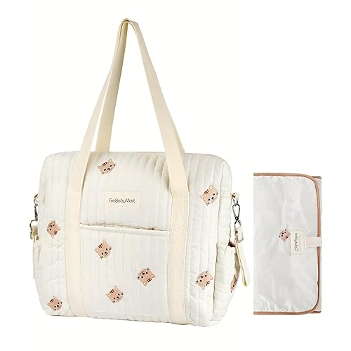 GOBABYMART Diaper Bag Tote, Maternity Bag, Travel diaper tote, Multifunction baby bag, Baby Nappy Bags, Messenger bag