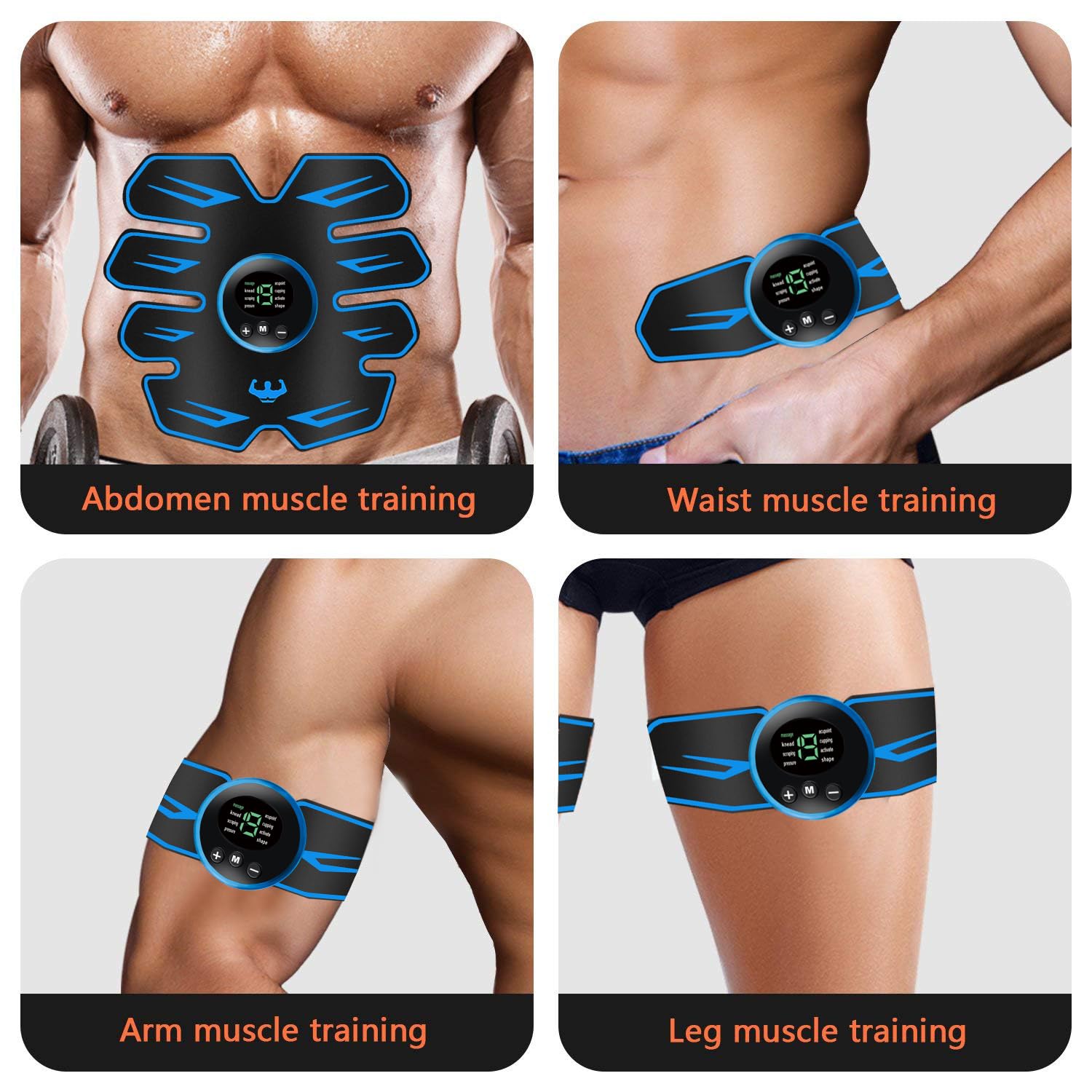 Elettrostimolatore Muscolare EMS - 6 Modalità, 19 Intensità, Per Addominali, Glutei, Braccia E Gambe - Foto 11
