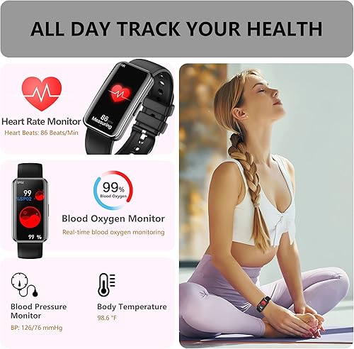 Miniatura 2 de KEEPI Rastreador de fitness con oxígeno en sangre SpO2 monitor de frecuencia cardíaca 247 y monitor de actividad de presión arterial rastreador de