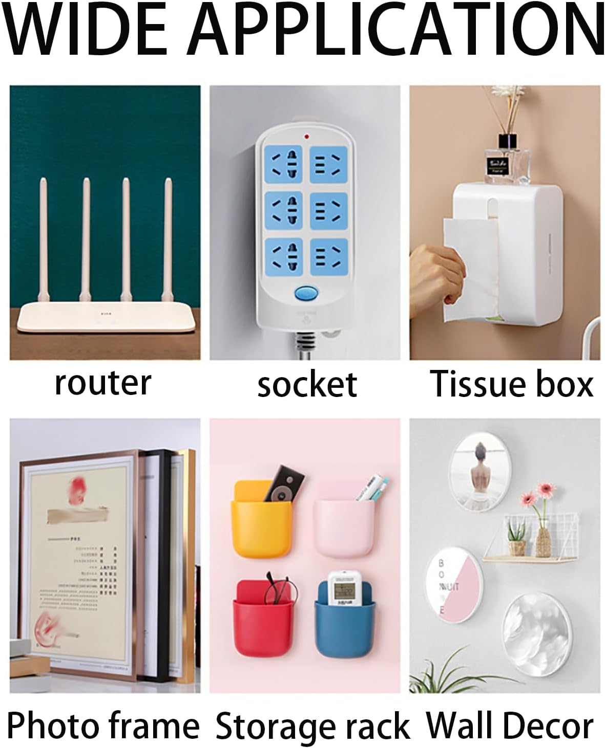 100 Pieces Double Sided Adhesive Hooks Wall Hooks,Self-Adhesive Nail Free No Damage Multi-Purpose Hooks,Wall Hooks for Hanging, Self Adhesive Hooks for Bathroom Kitchen Office Hanging