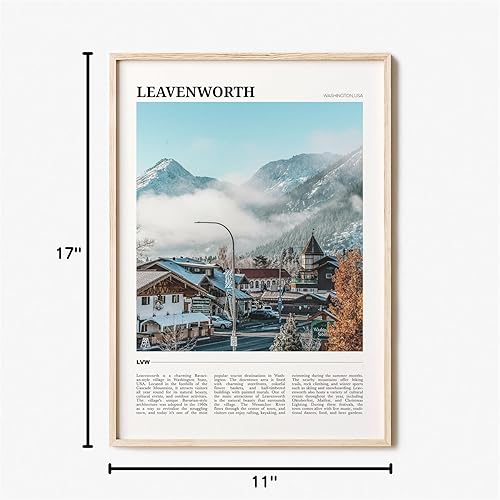 Miniatura 5 de Póster de viaje Leavenworth, arte de pared de Leavenworth, impresión de póster de Leavenworth, foto de Leavenworth, decoración de Leavenworth,