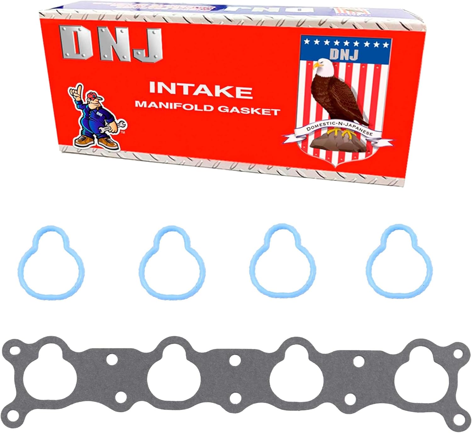 DNJ IG149 Intake Manifold Gasket Set for 1995-2005 Chrysler, Dodge, Plymouth Breeze, Cirrus, Neon 2.0L L4 16V SOHC 1996cc