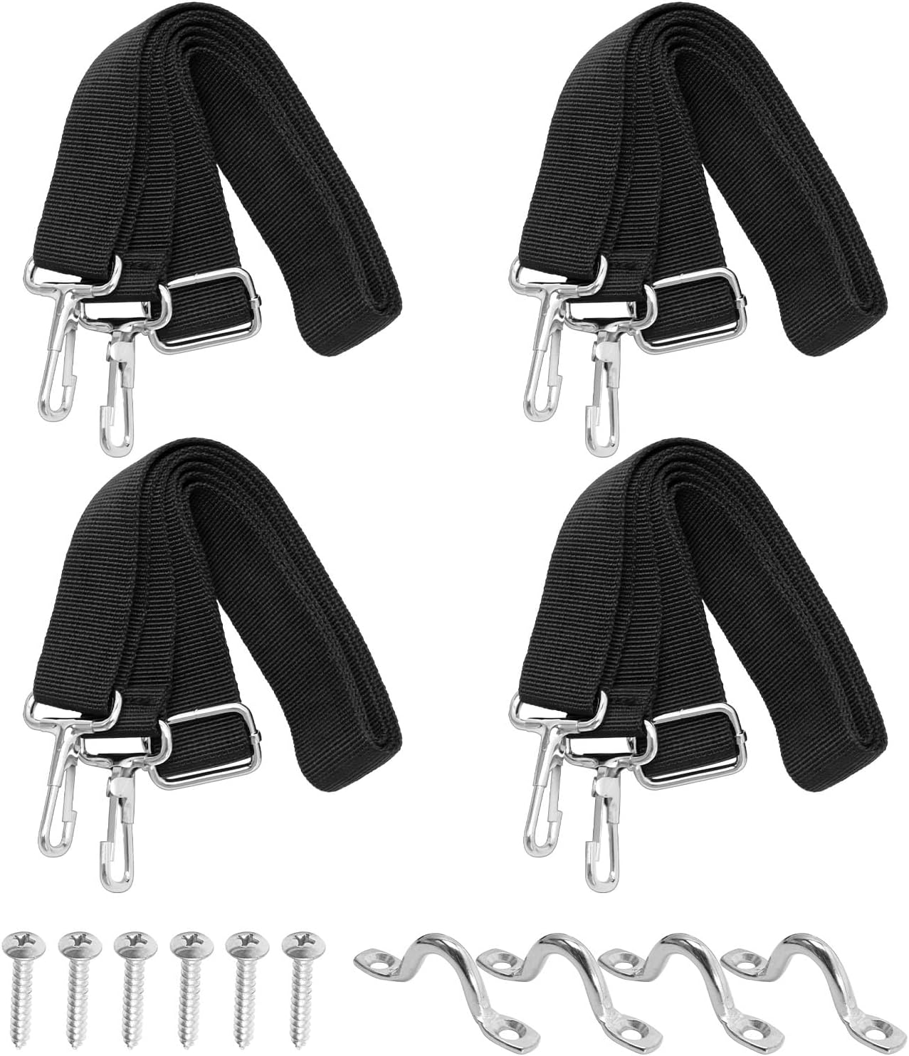 UOIENRT 4 PCS Marine Grade Double Snap Hook Strap and Pad