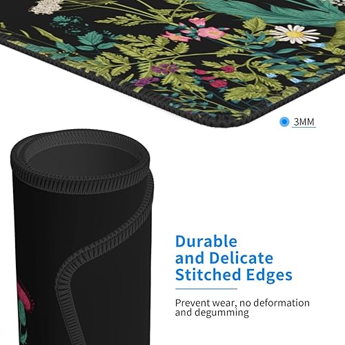 Miniatura 4 de Alfombrilla de mouse negra con cita inspiradora con borde cosido, mantente positivo, trabaja duro y haz que suceda, alfombrilla de mouse