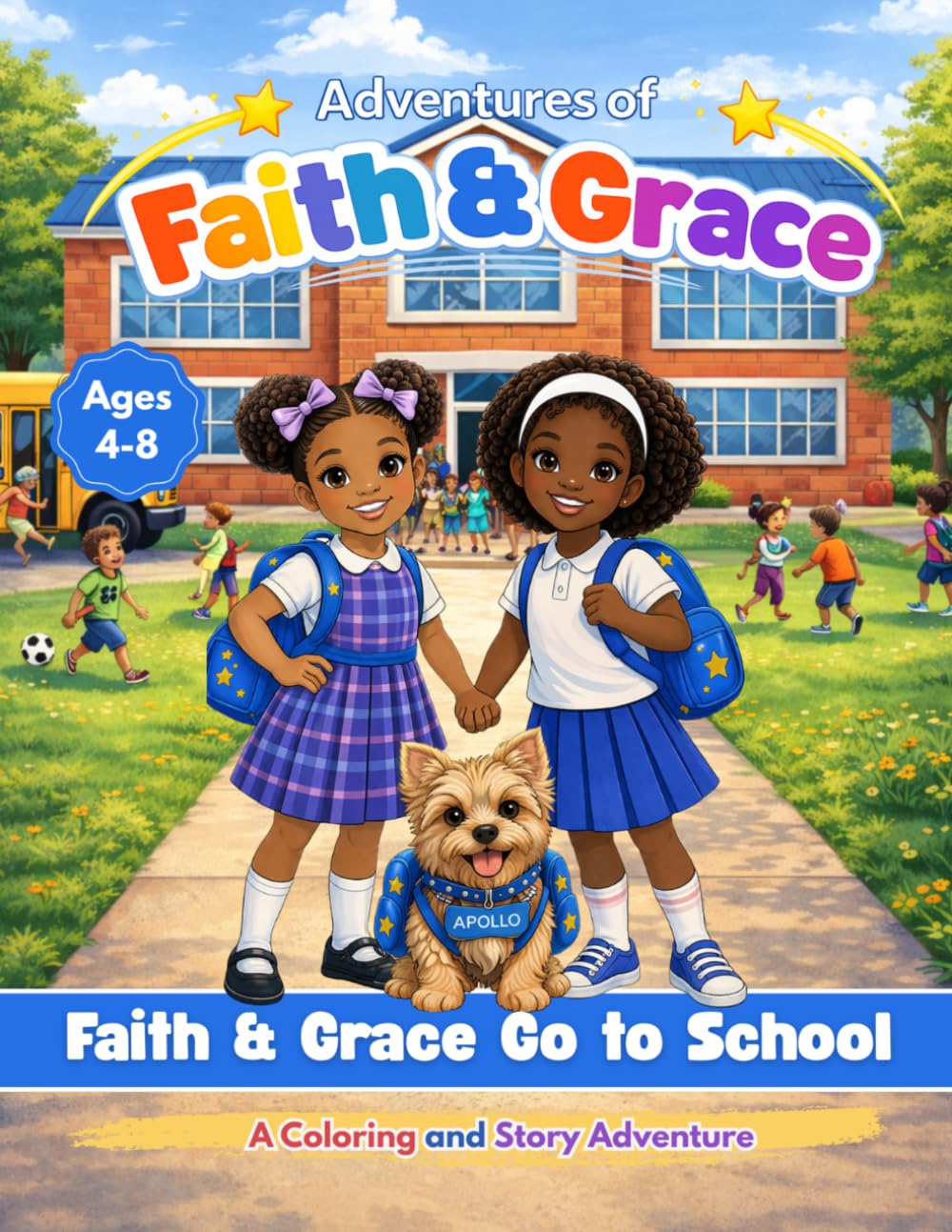 Adventures of Faith & Grace: Faith & Grace Go to School | A Coloring & Story Adventure