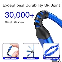 Vista 5 de Cable USB-C a USB-C de 6 pies [2 unidades], Awnuwuy 60W tipo C a tipo C cable de carga rápida para iPhone 15/15 Plus, iPad Pro 3rd, iPad Air 4th