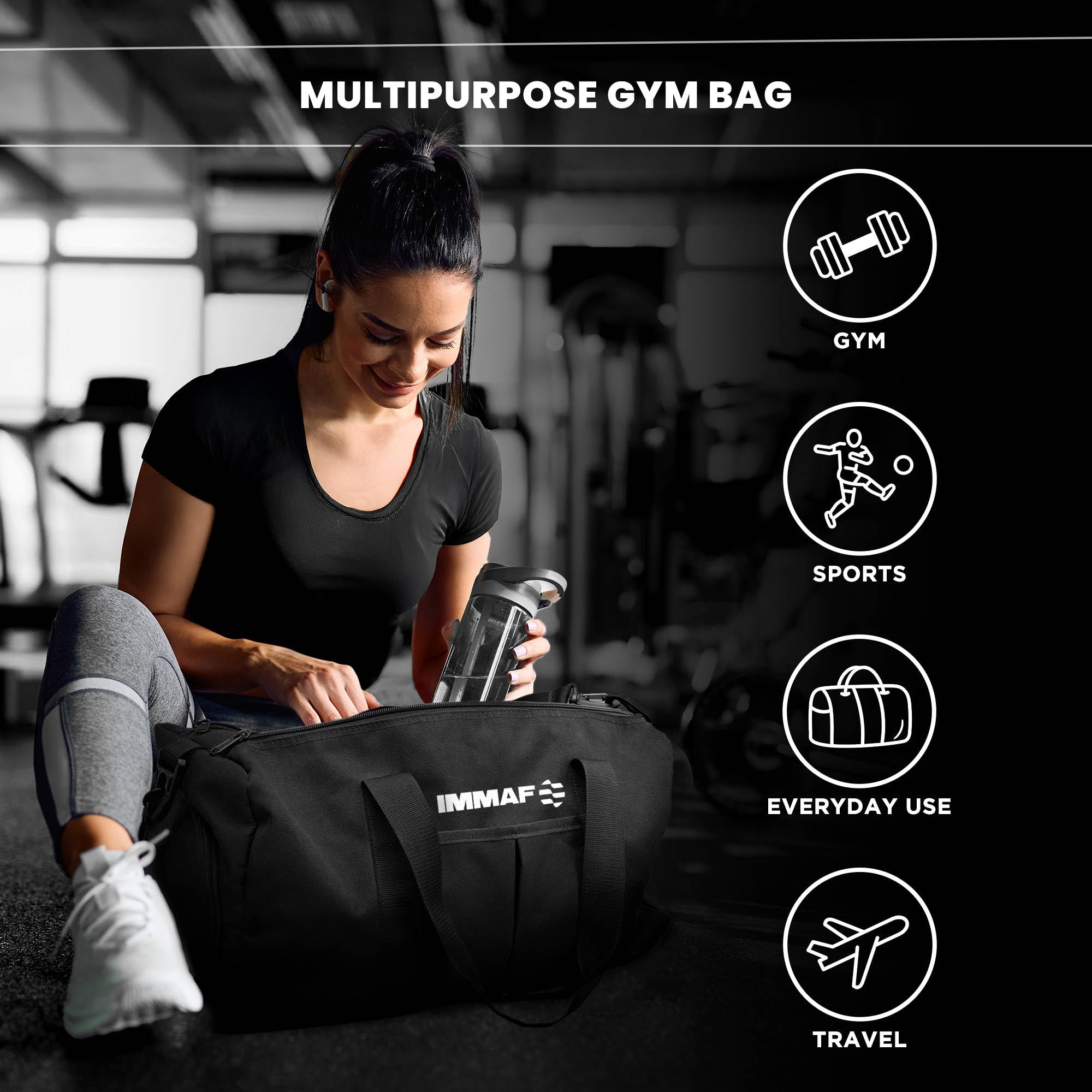 RDX Zestaw toreb na siłownię, torba sportowa, plecak do ćwiczeń MMA, plecak do ćwiczeń fitness, kieszeń na bagaż turystyczny, pasek na ramię, odzież sportowa, lekkie, uchwyty do biegania, zamek