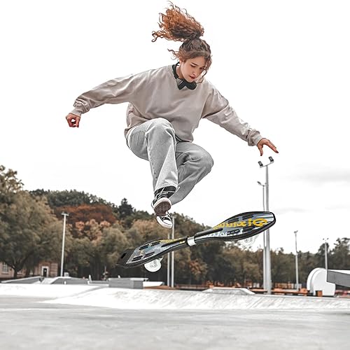 Miniatura 22 de Tabla giratoria, patineta junior de lujo con ruedas iluminadoras para más emoción, diversión y visibilidad, Twistboard para niños de 8 años