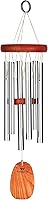 Woodstock Chimes Amazing Grace 16" Small Silver Wind Chime - Tuned Hymn Tones for Patio, Garden, Porch Decor & Memorial Gifts