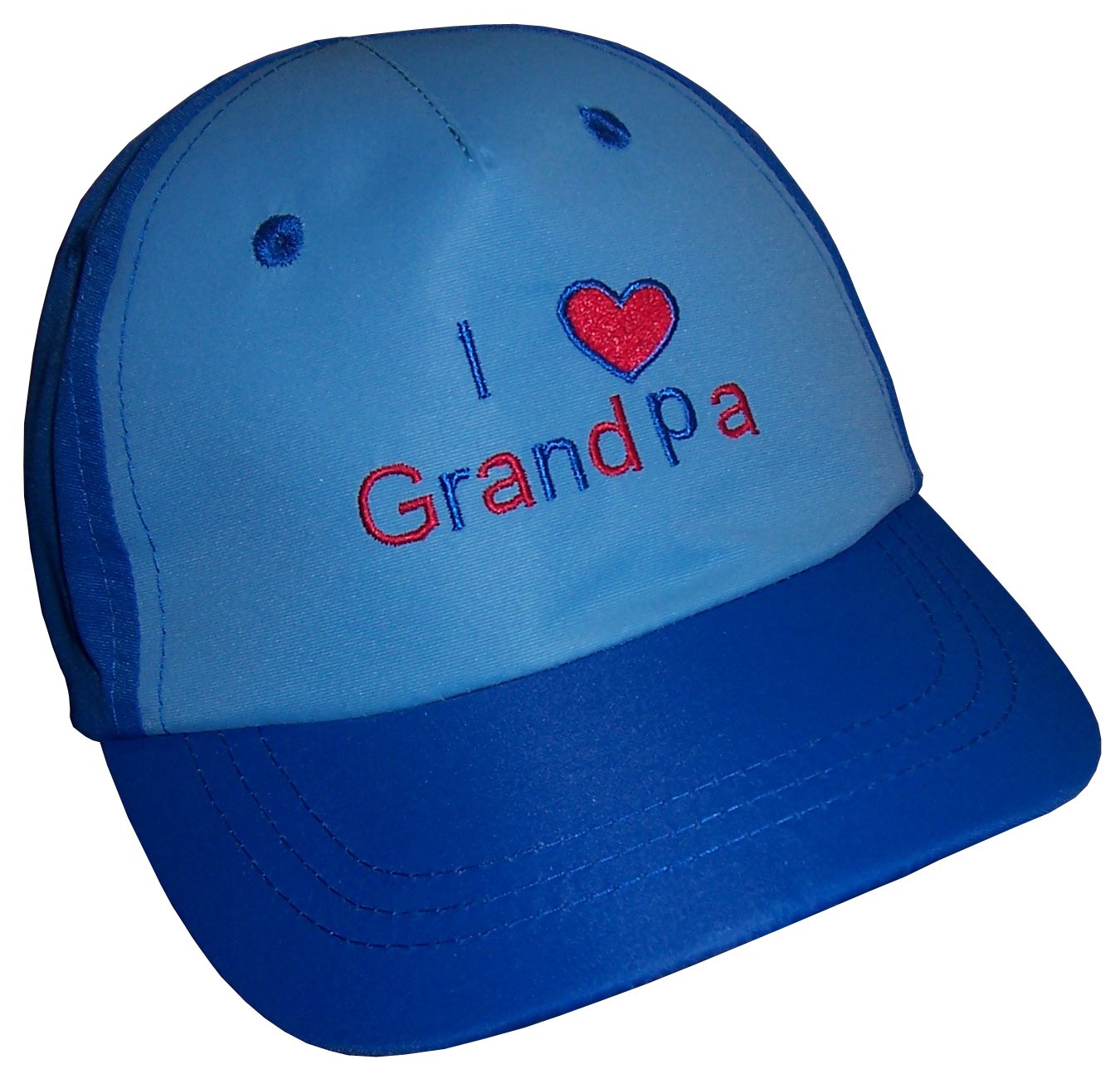 N'Ice Caps Baby Boys and Toddler Authentic Construction Little Slugger Baseball Cap (I Love Grandpa - Blue, 1-3 Years)