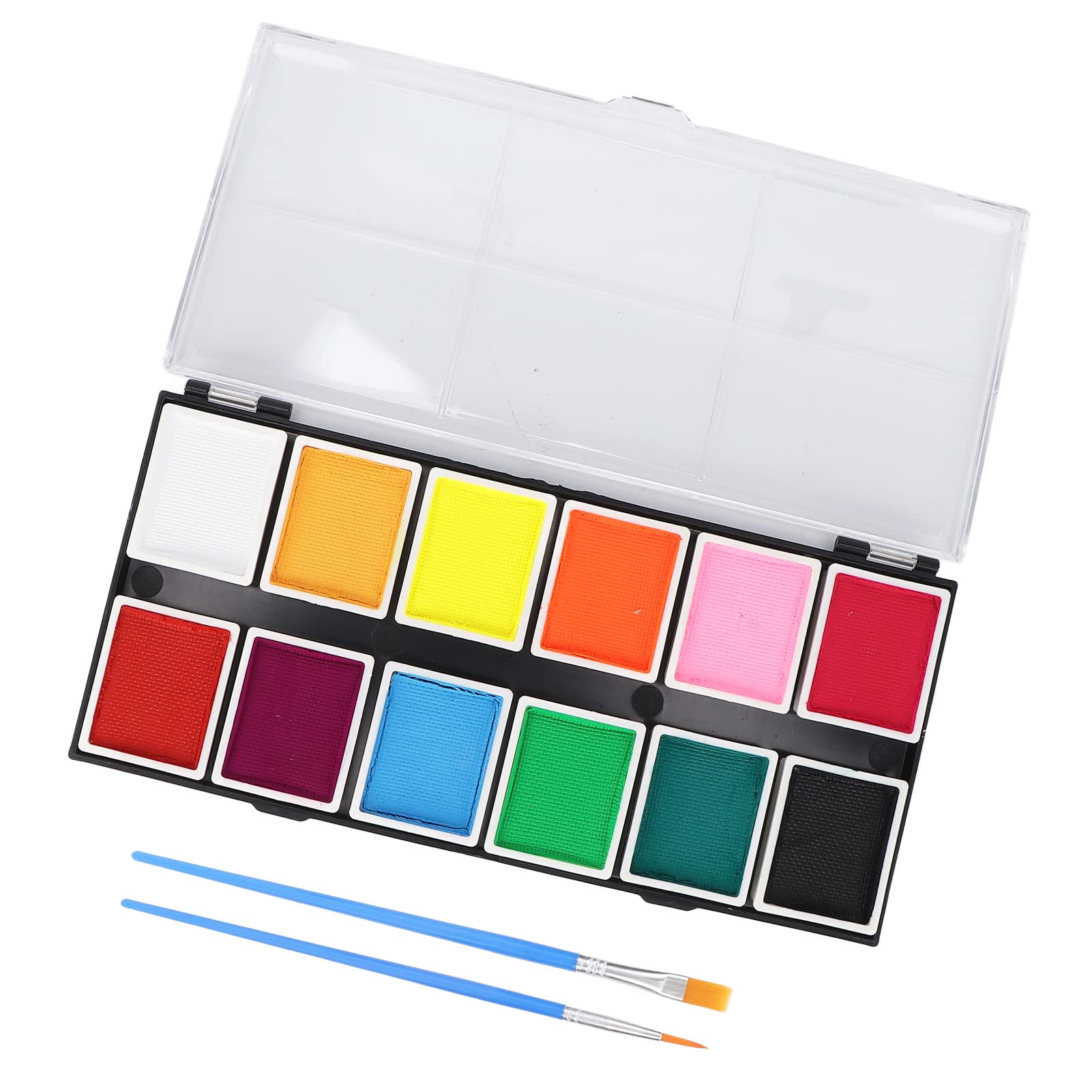 Kit de pintura facial Grado cosmético 12 colores Secado rápido Fácil limpieza Pintura DIY 120 g 4.2 oz Material de pasta Pintura de la piel para fiesta de Halloween