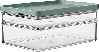 Mepal - Frühstücks-Kühlschrankbehälter Duo Omnia - 2-lagige Frischhaltedosen - Aufbewahrungsbox für Aufschnitt & Käse - Küchenaufbewahrung & Organisation - 500 ml & 1200 ml - Nordic sage