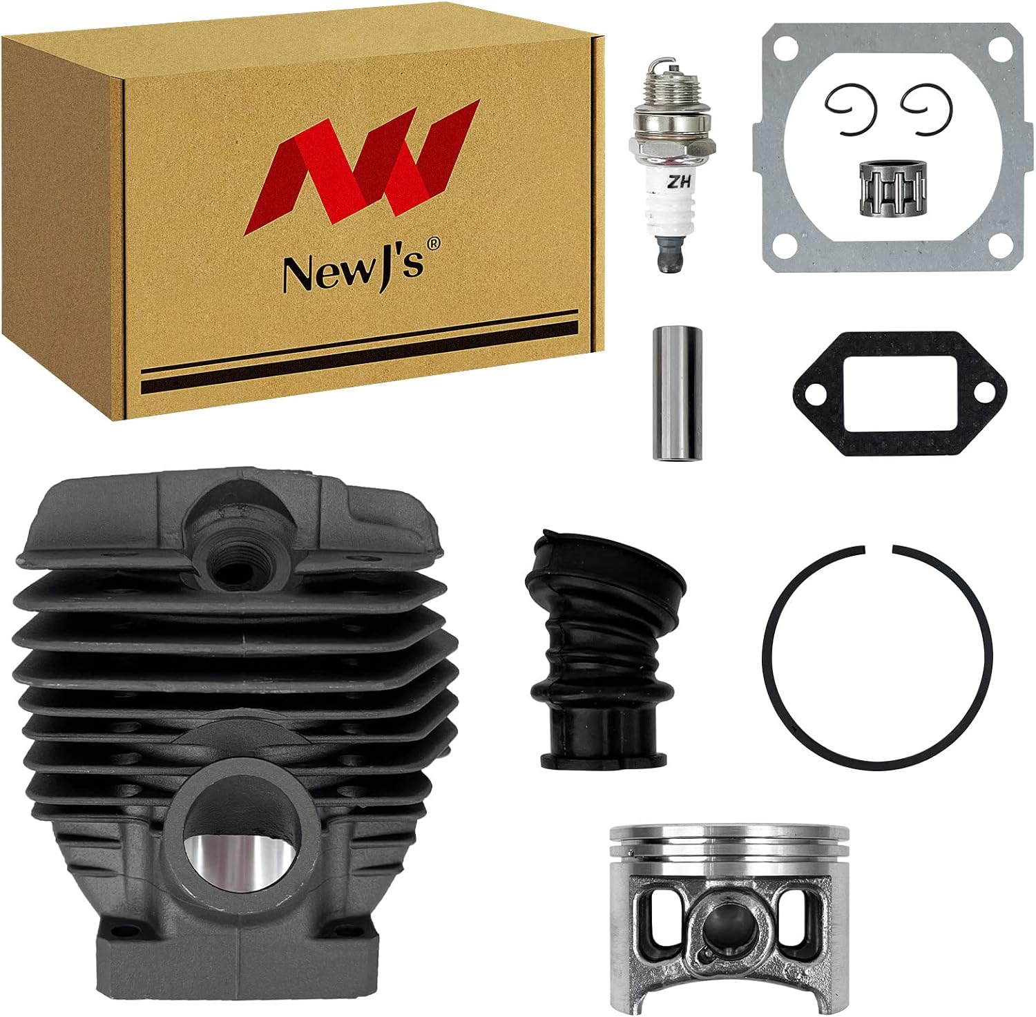 NewJ's 56mm Big Bore Cylinder Piston Kits Fit for STIHL MS660 066 Part NO. 1122 020 1211