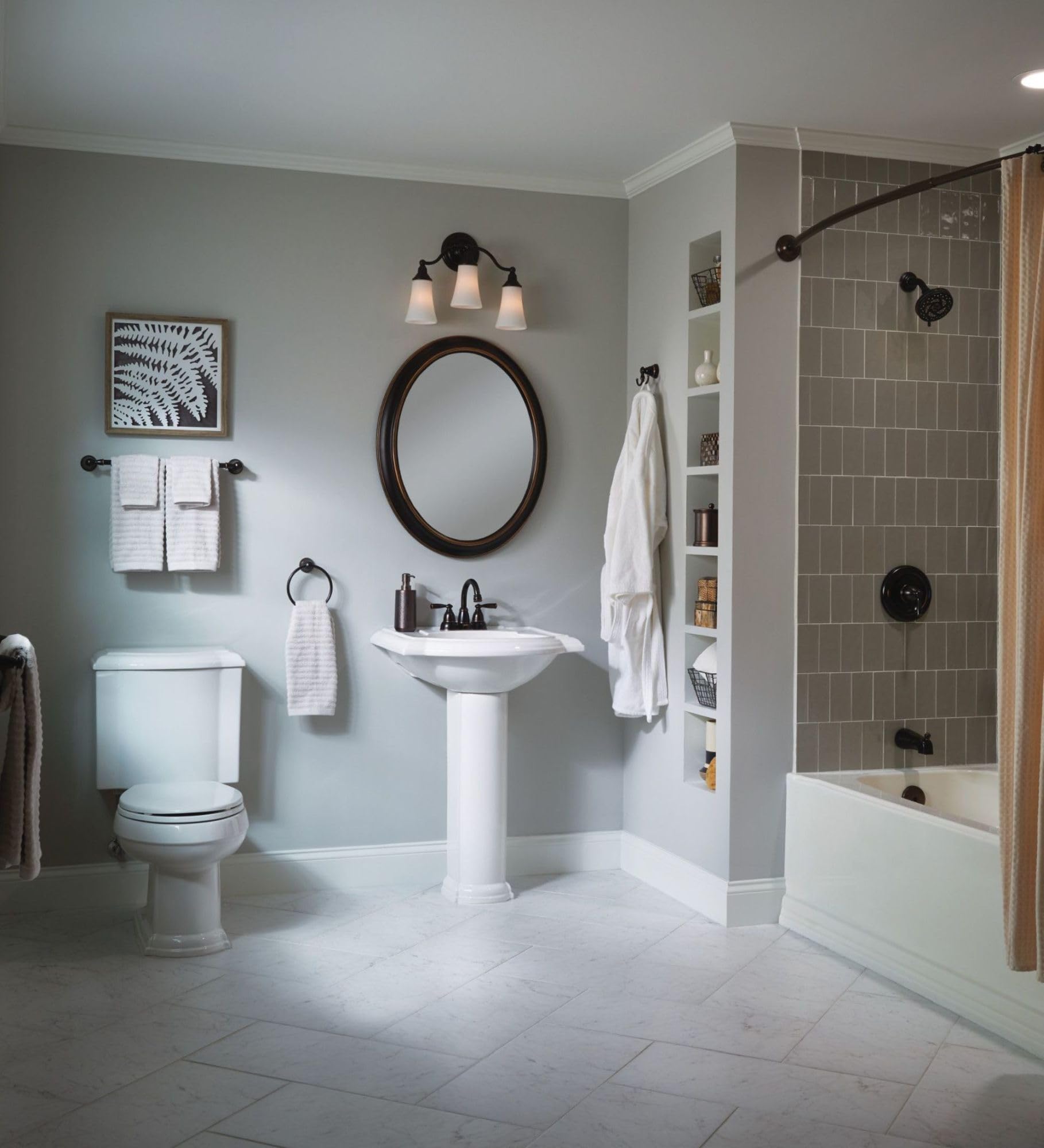 Moen Banbury Y2624BRB 24-Inch Towel Bar – Mediterranean Bronze, Single Bar, Wall Mount