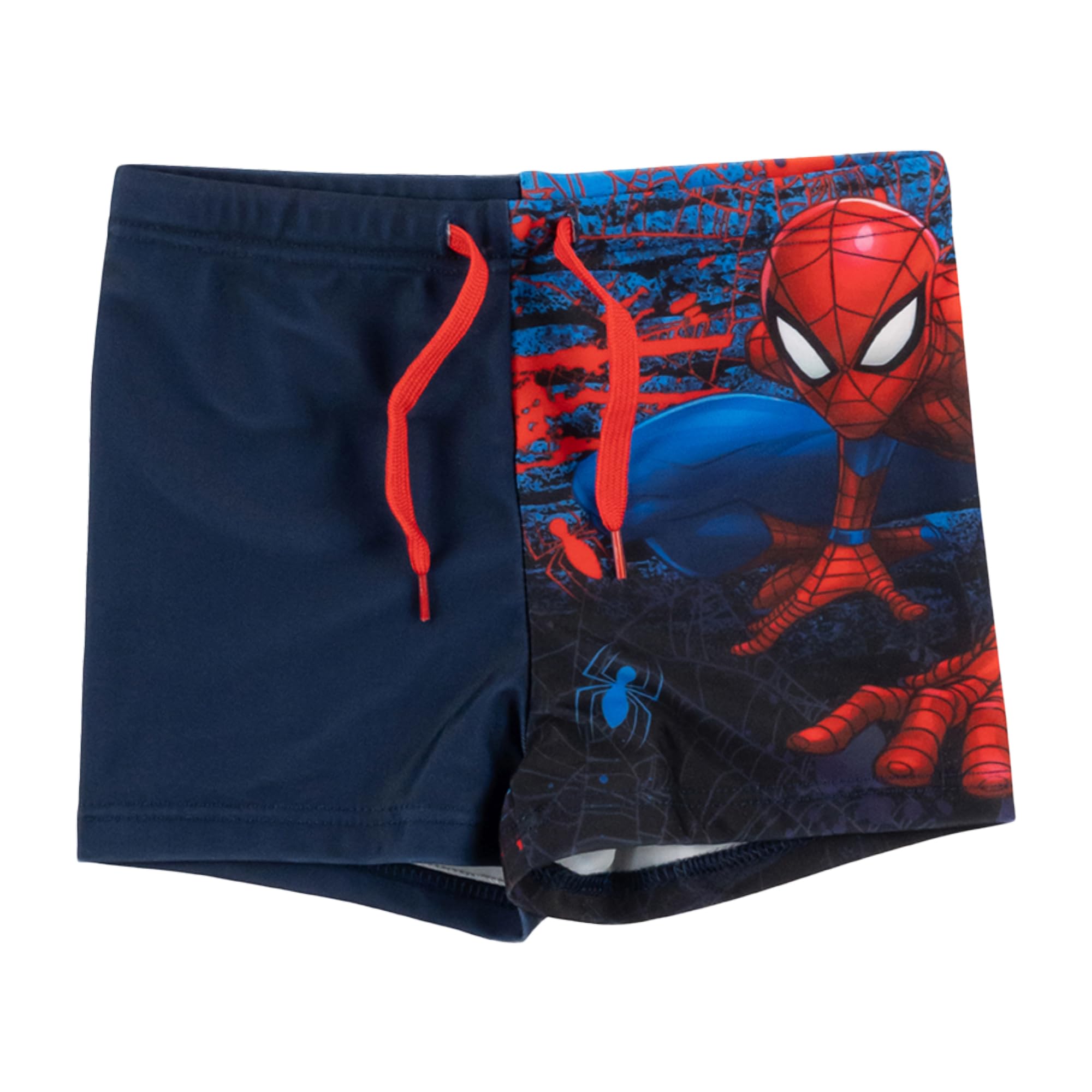 United Labels Marvel Spiderman Badehose für Jungen, Blau Rot, Badeshorts Kinder, Schwimmhose