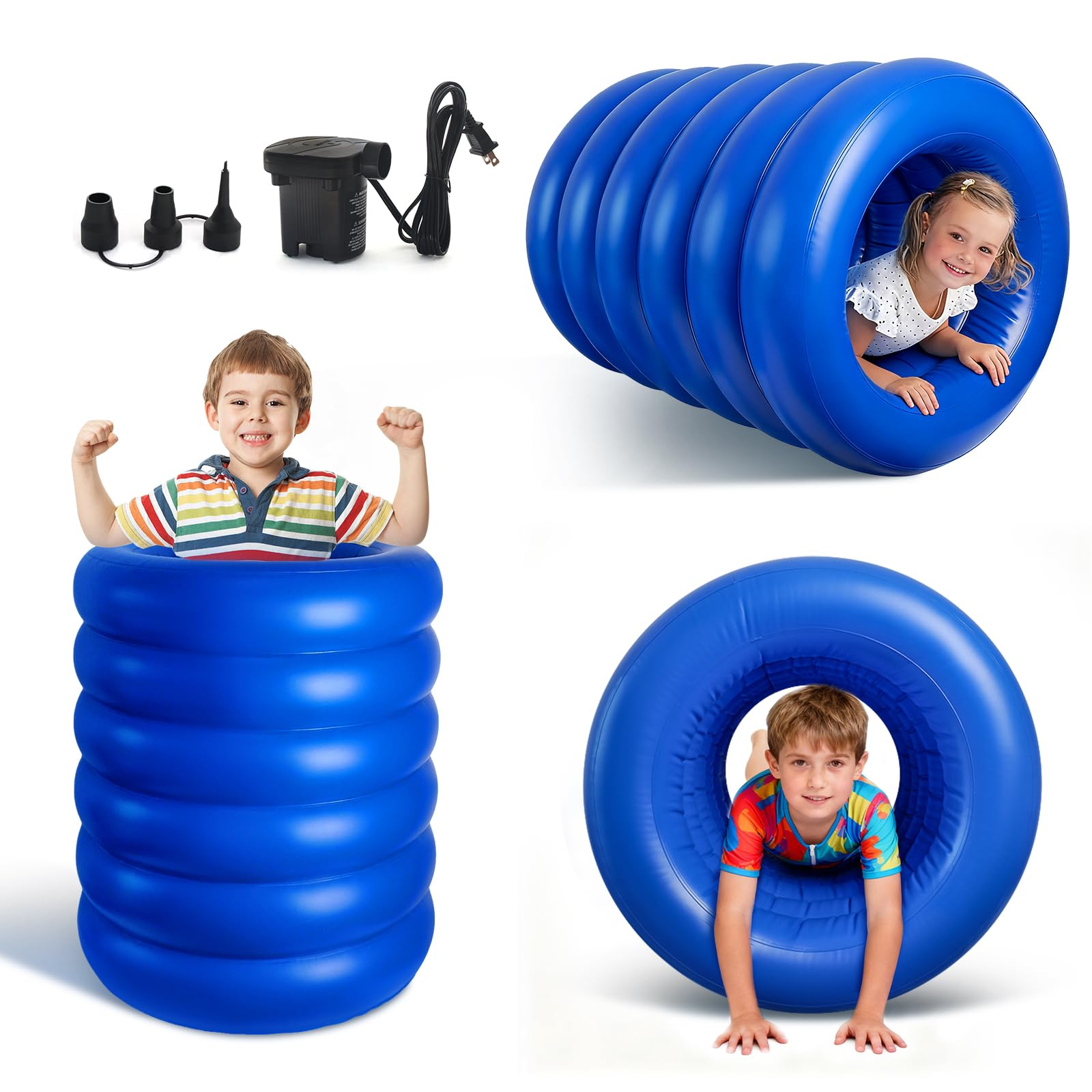 Photo 1 of Barrel Roll Sensory Chair for Kids, 2026 Reinforced Calming Vestibular Toy with Deep Pressure, Durable Inflatable Sensory Pod for Autism, ADHD, Perfect for Classroom or Home Use