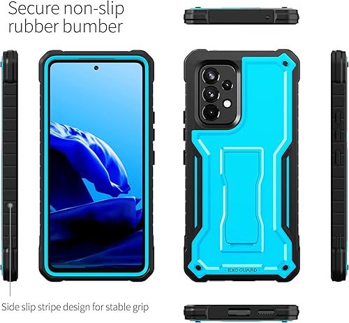 Miniatura 4 de ExoGuard Funda para Samsung Galaxy A53, funda de goma a prueba de golpes de cuerpo completo con protector de pantalla para teléfono Samsung A53 5G,
