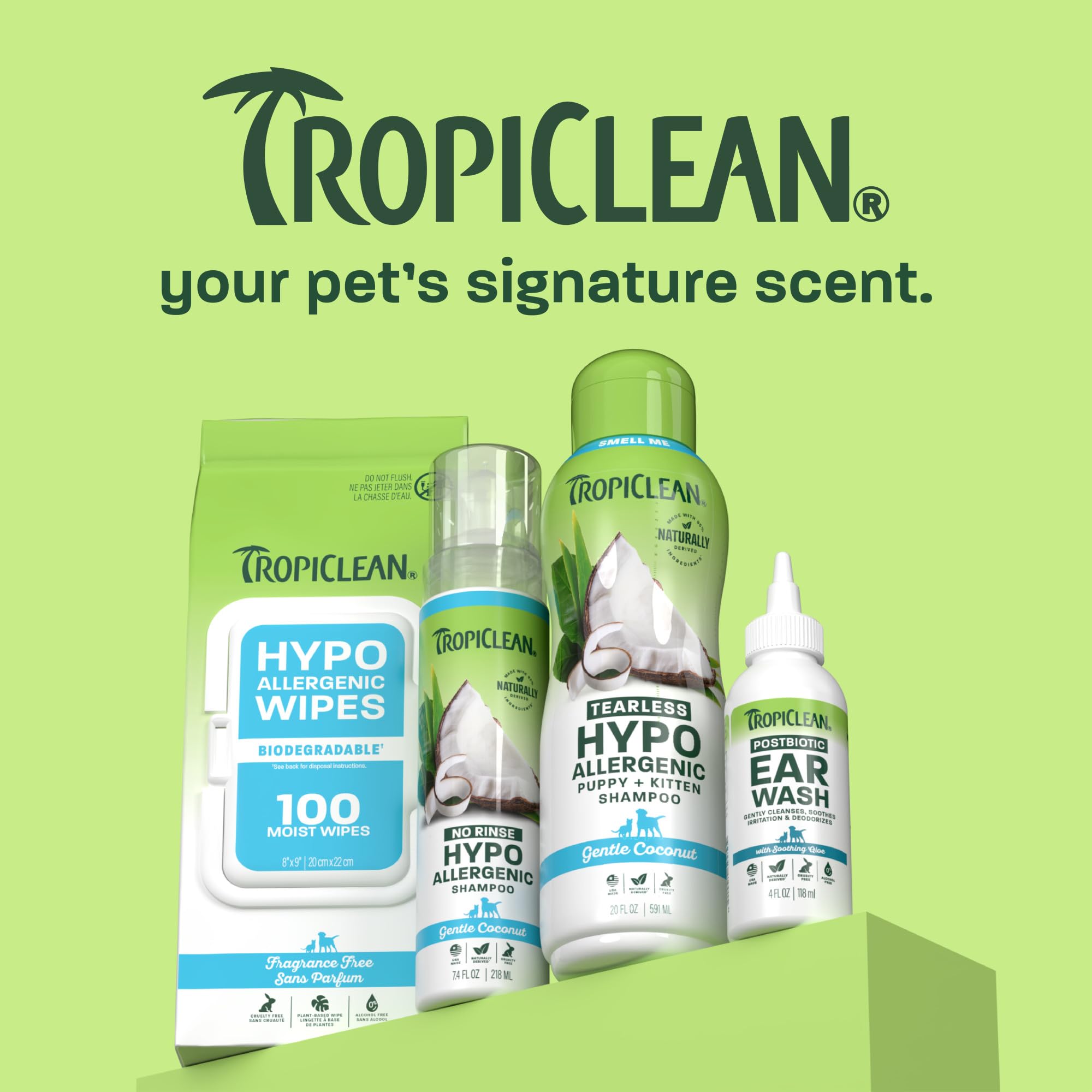TropiClean Dog Ear Cleaner, Vet Recommended Ear Cleaning Solution for Itch Relief, Daily Use Drops Prevent Infection, Cat Safe, USA Made, 4oz - image 8