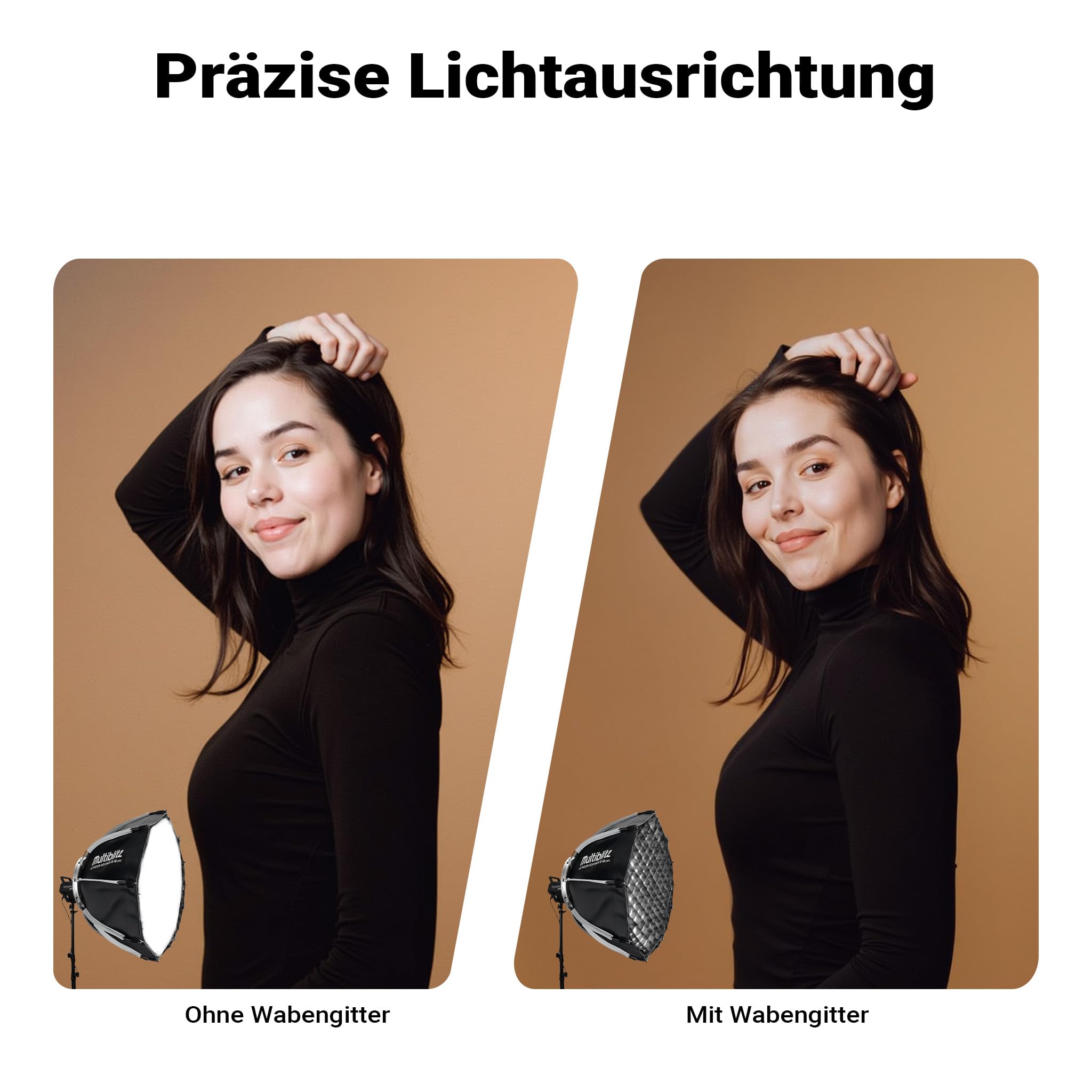 Multiblitz Zestaw z lampą LED MB-PL 60B, statywem oświetleniowym FT-8051 i oktagonalnym softboxem Ø 40 cm