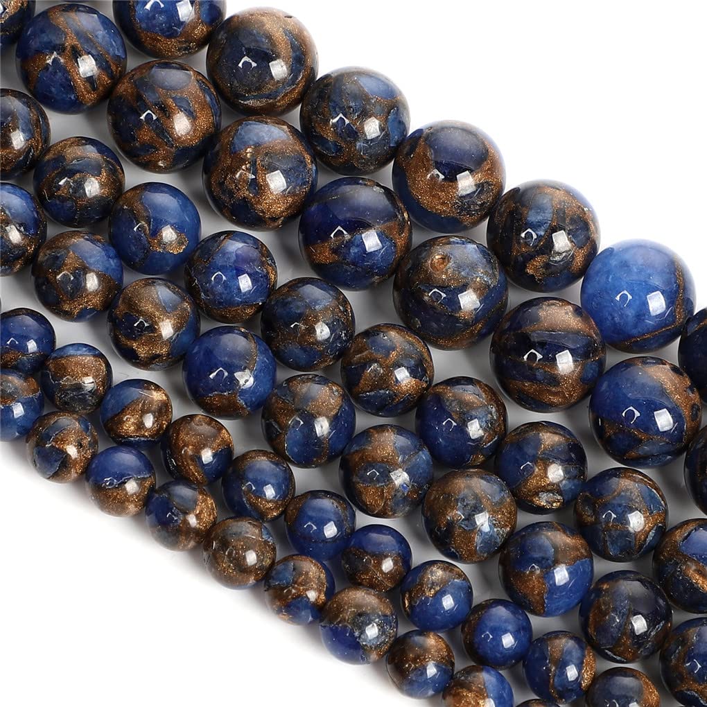 Perle d'espacement ronde en pierre naturelle pour bracelets de luxe faits main