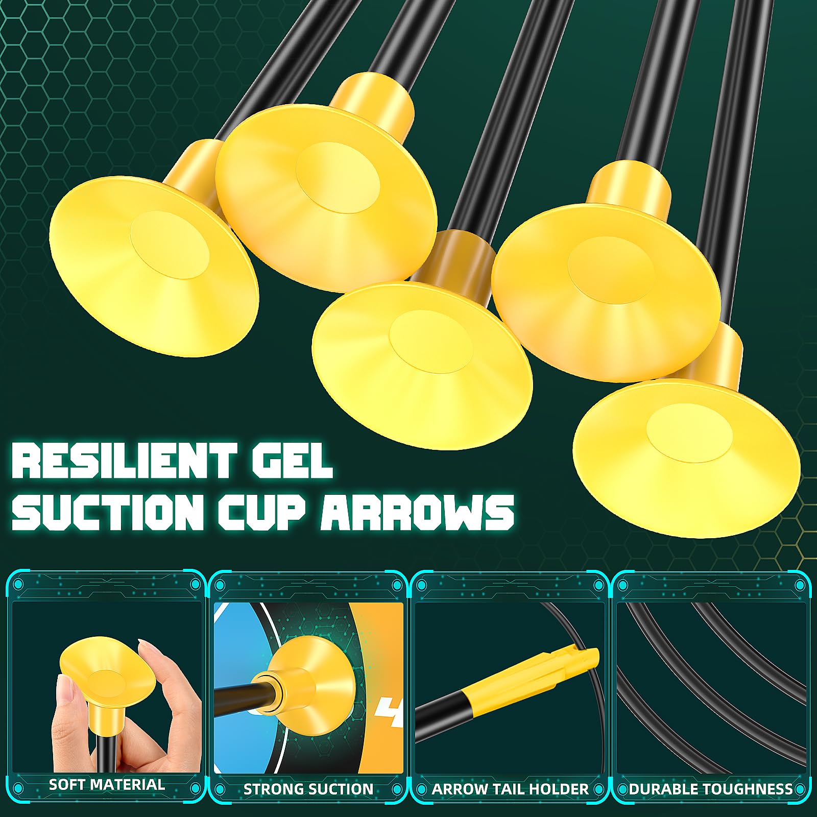 2 Pack Kids Bow and Arrow Set with Sound Effects & LED Flash Lights Achery Set, Indoor Outdoor Toys for Ages 4-8 8-12, Birthday Gifts for 3 4 5 6 7 8 9 10 11 12 Year Old Boys Girls Children, Yellow