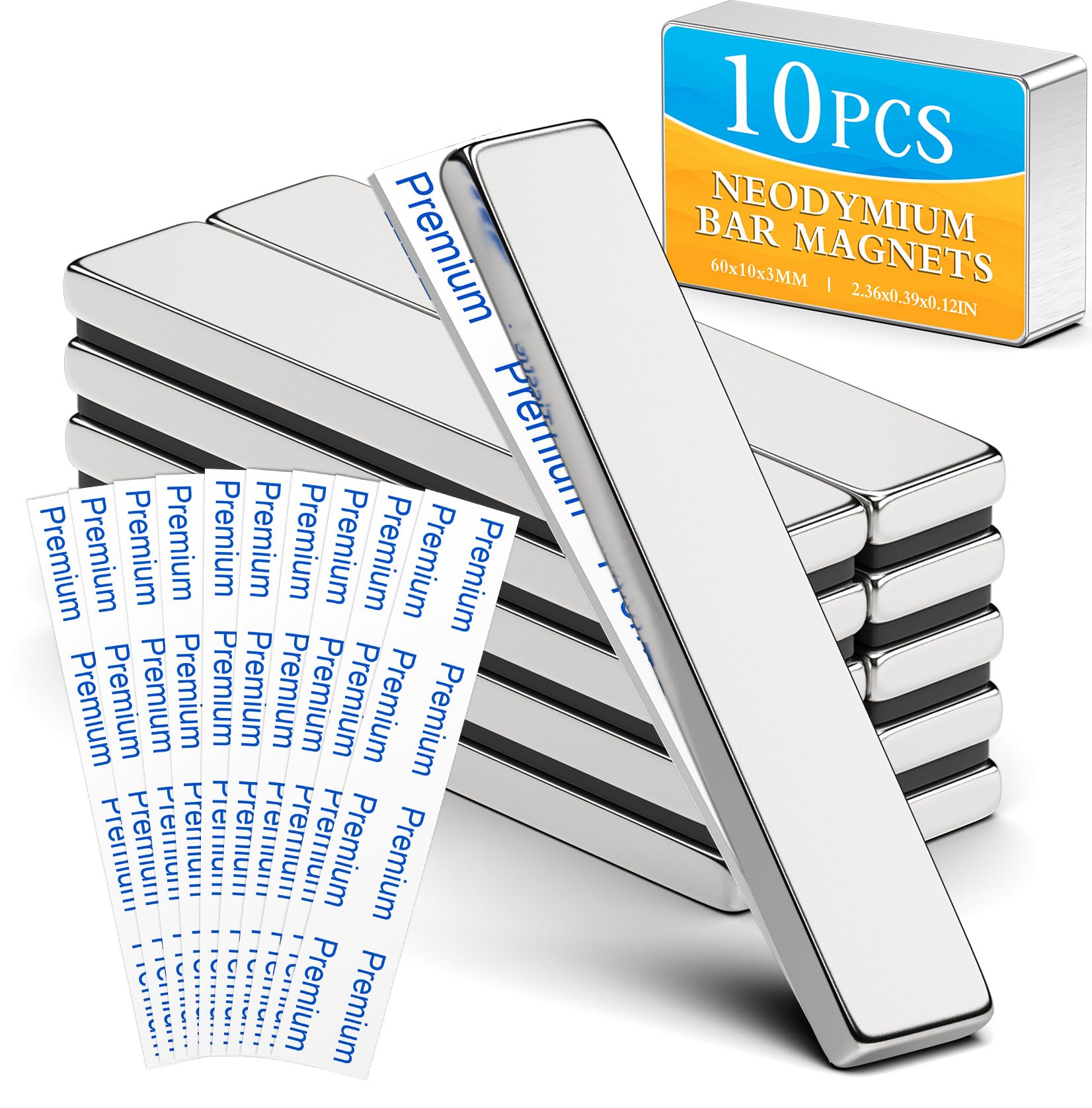 Grtard 40 Pack Powerful Neodymium Bar Magnets, 60x10x3 mm Rectangle Magnet — Amazon image 7