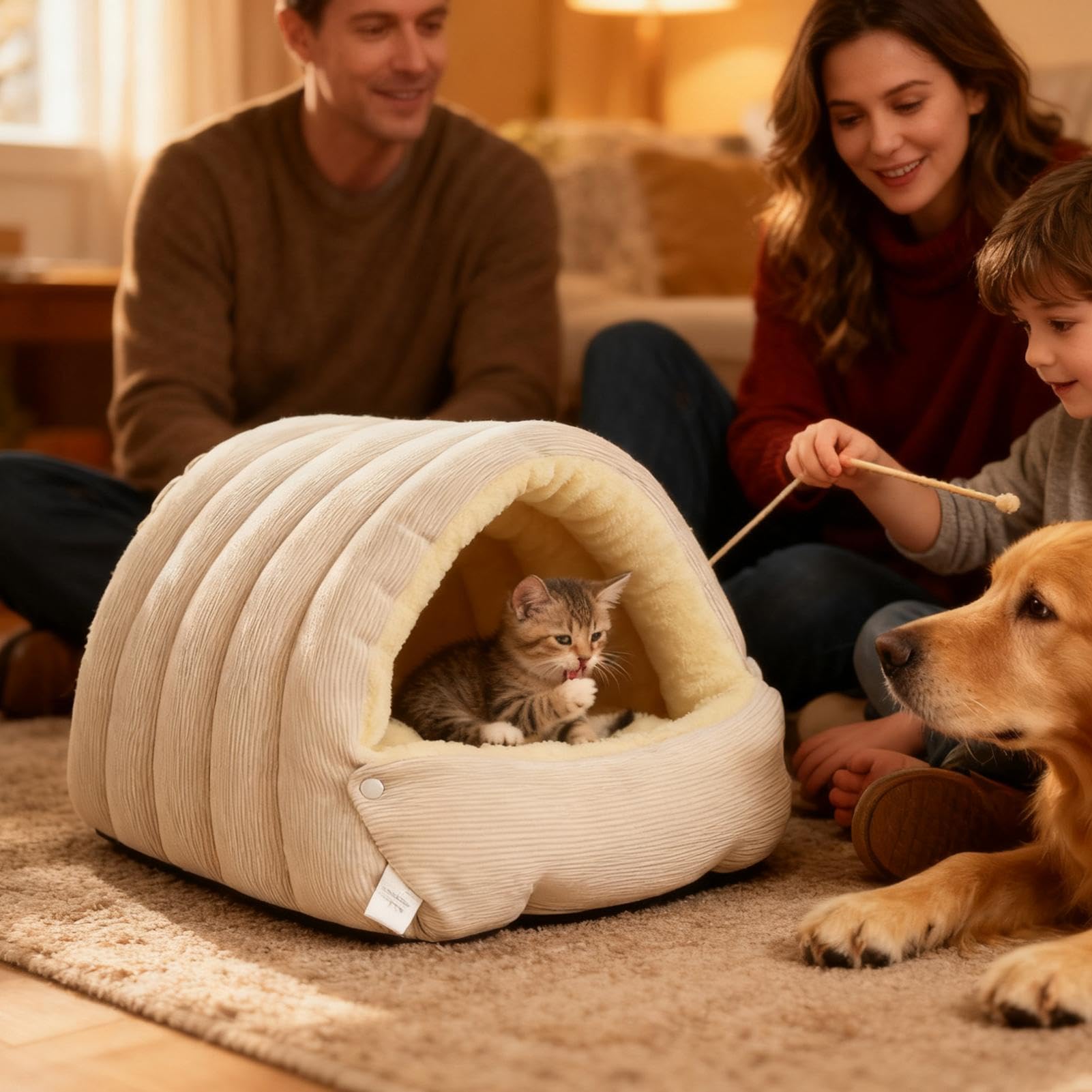 Cuccia Tenda Per Animali Domestici Grotta Riscaldante Per Riposo Animali | Cuccette Morbide Da Interno Per E Cuccioli Piccoli Grandi Per Interni Soggiorno Giardino Cortile