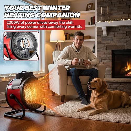 Miniatura 8 de Saker Heater Cannon 2026 Plus  Potente cañón de calefacción portátil de 3000 W, calentador rápido de espacio pequeño con ángulo ajustable de 90,