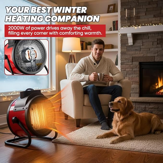 Calefactor Eléctrico Portátil Cerámico PTC 1500W 120V miniatura 2