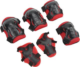 6Pcs Roller Skating Protective Gear Adjustable Knee Elbow Palm