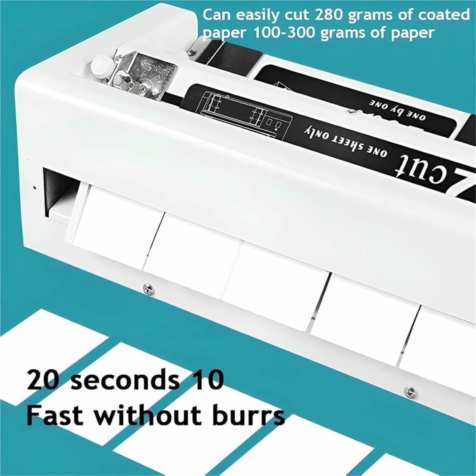 Automatische Visitenkartenschneidemaschine, Papierschneidemaschine, Geschwindigkeit 30 Stück/min, Schnittstärke 100–350 g, für Mitgliedskarten und Einladungen