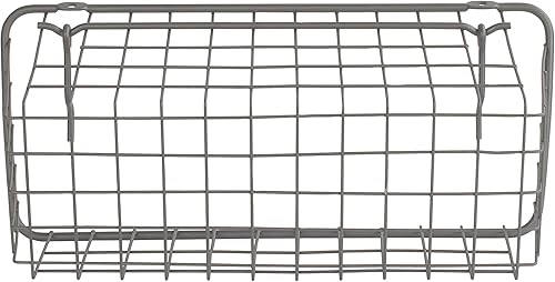 Miniatura 13 de Spectrum Pegboard y cesta de alambre para montaje en pared pequeña (gris industrial)  Almacenamiento y organizador para garaje, herramientas,