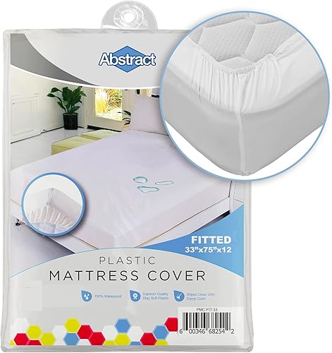 Miniatura 8 de Abstract Funda de colchón impermeable  Sábana bajera protectora de plástico de vinilo resistente para cuna, PVC de 3.53 ozm, calidad duradera,