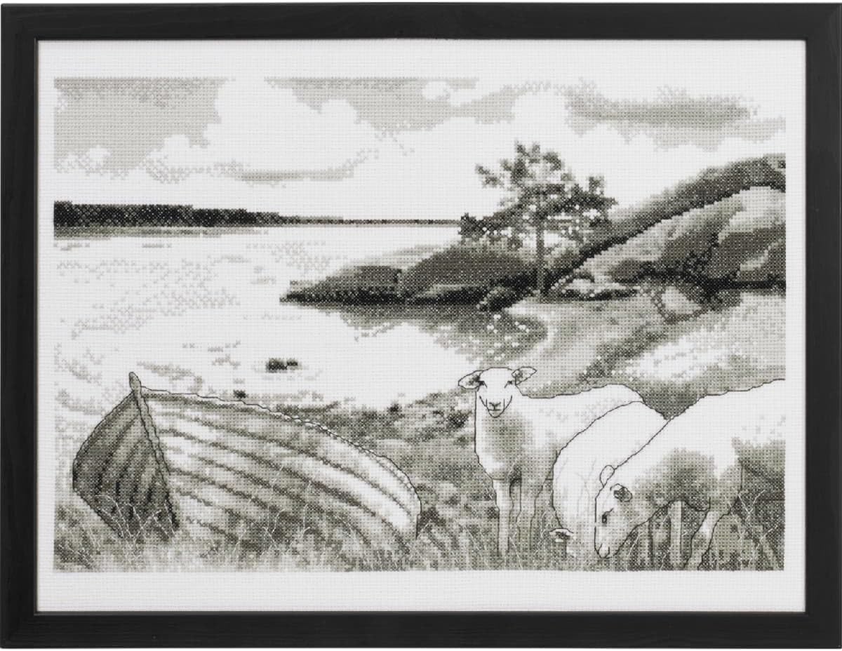 Permin Counted Cross Stitch kit Ocean, 40x30cm, DIY, 90-8804