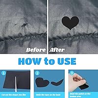 Vista 5 de 10 parches de reparación de nailon, parche de tela de nailon negro, parche de nailon autoadhesivo, parches de reparación impermeables