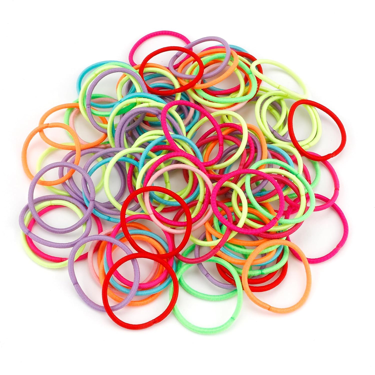Hair Ties For Girls 100pcs Hair Ties No Damage Ponytail