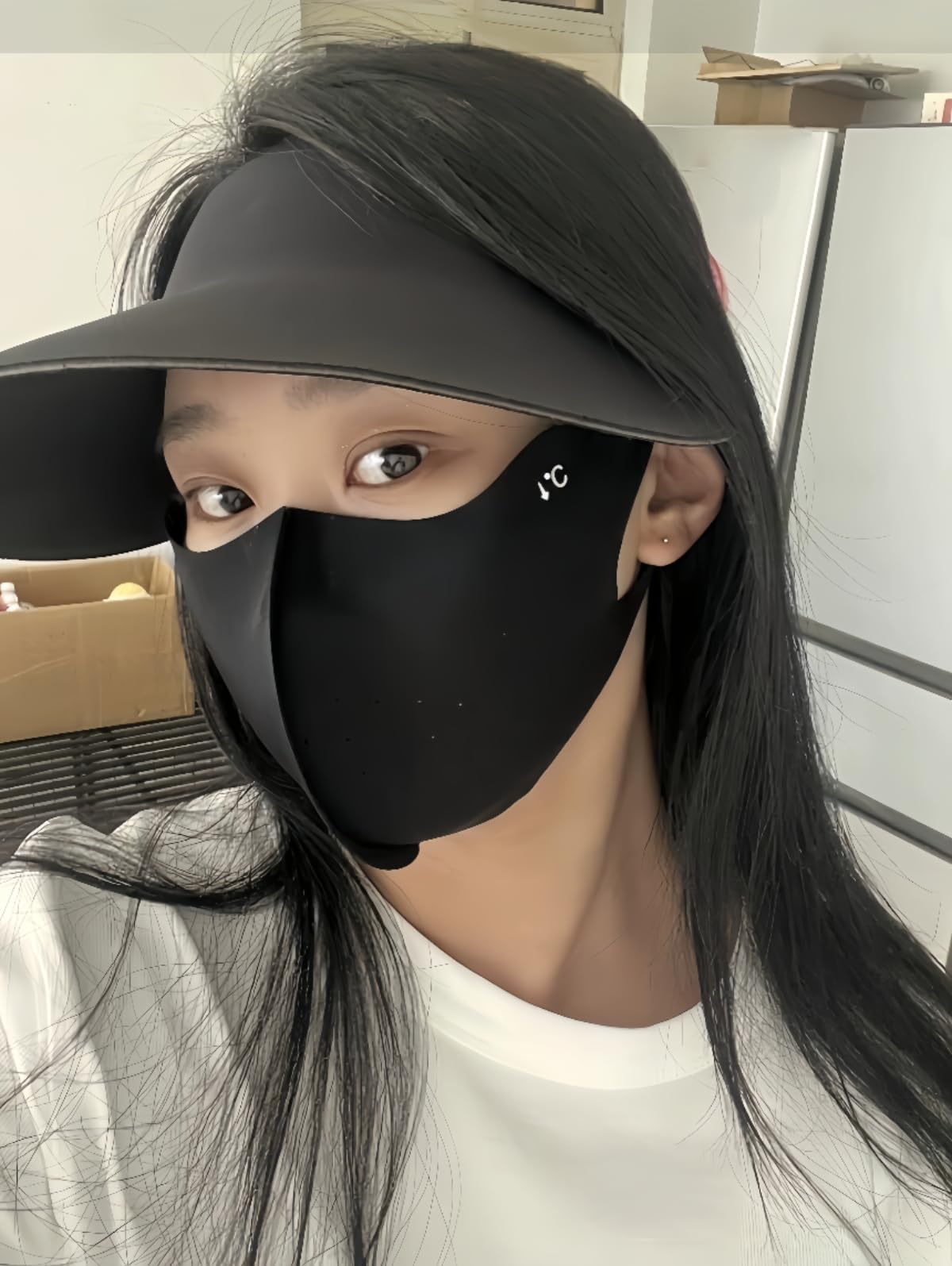 Maschera di protezione solare UV 4 pezzi, maschera di protezione solare, maschera di seta di ghiaccio, maschera per bicicletta, utilizzata per equitazione all'aperto sport, calda estate