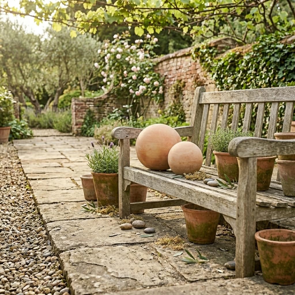 teramico Boules en Terre Cuite massives pour Durer : formées à la Main, résistantes au Gel et dans de Nombreuses Tailles pour Le Jardin (12cm, 16cm, 20cm et 28cm)