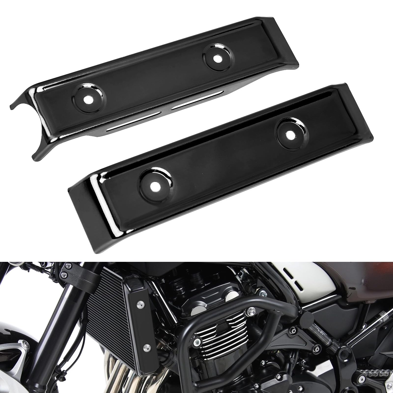 Copertura laterale per moto, Z900RS per Kawasaki Z900RS Cafe Z 900 Z900 RS 2021-2025, protezione laterale del radiatore (nero)