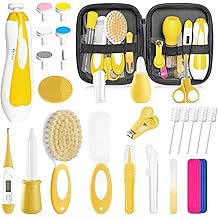Baby Healthcare and Grooming Kit for Newborn Kids, 31PCS Upgraded Safety Baby Care Kit, Newborn Nursery Health Care Set, Baby Care Products Yellow