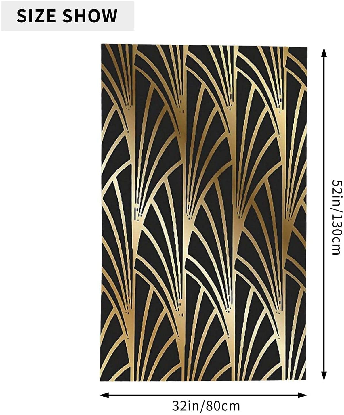 Asciugamano Da Bagno Art Deco In Microfibra 80x130 Cm – Morbido E Altamente Assorbente, Asciugamano Multiuso Per Spiaggia, Piscina E Viaggio - 2