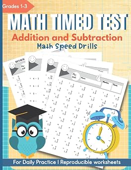 Math Timed Test Mad minutes Math drills Addition and Subtraction | 100days of speed drills to improve automaticity of math facts | Digits 0-20