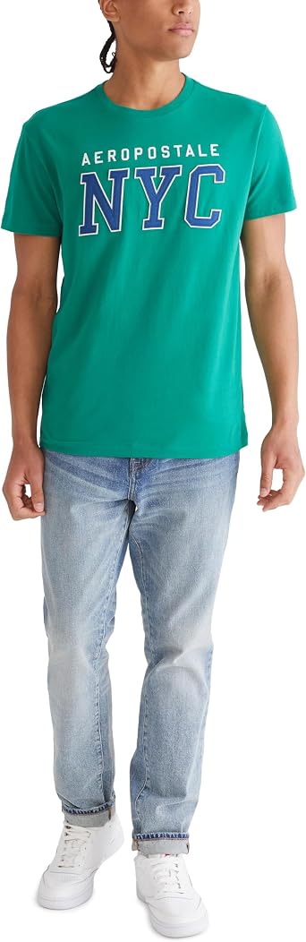 Aeropostale Men's Center Chest Logo Short Sleeve Tee